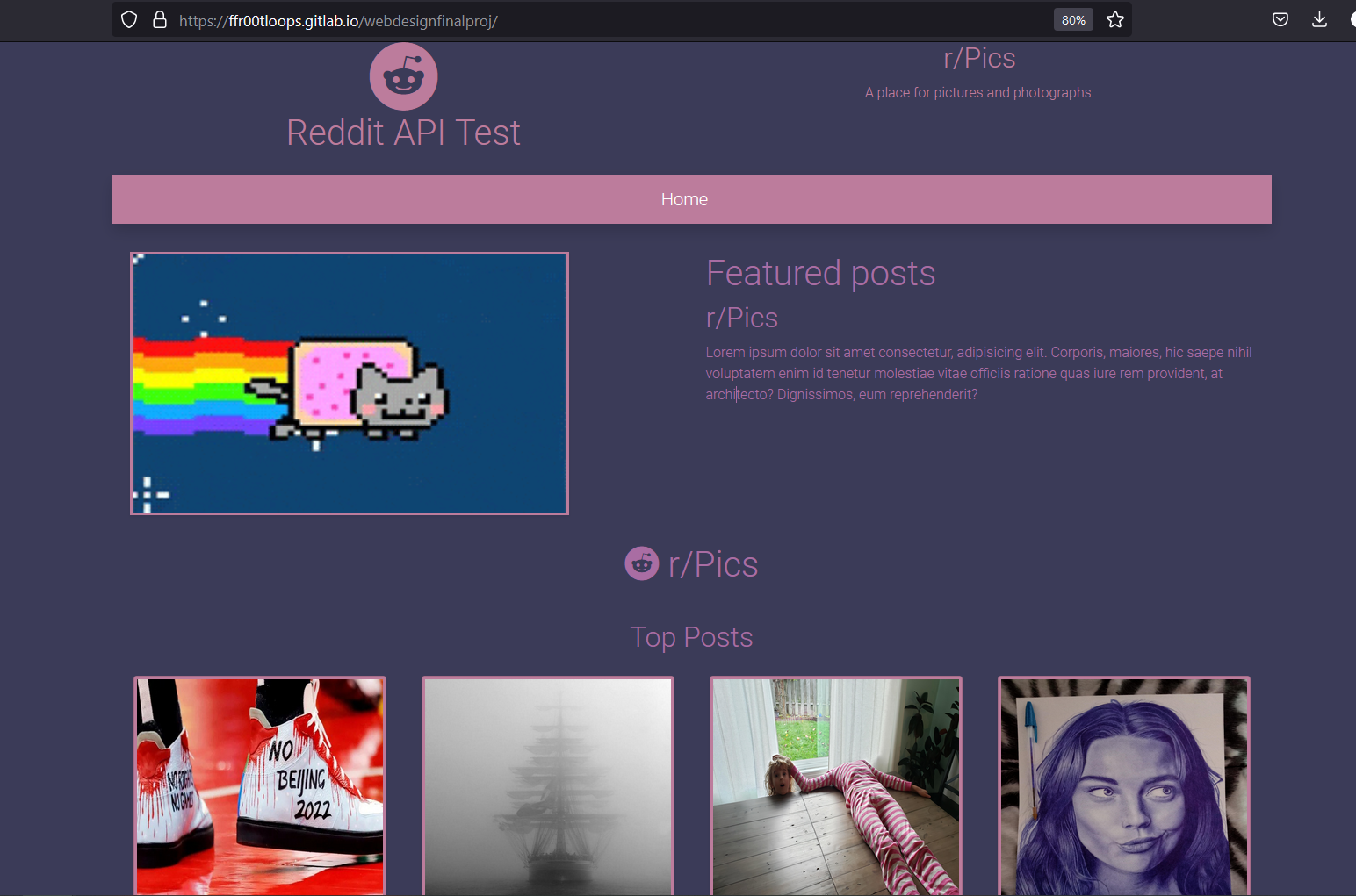 Reddit API integration